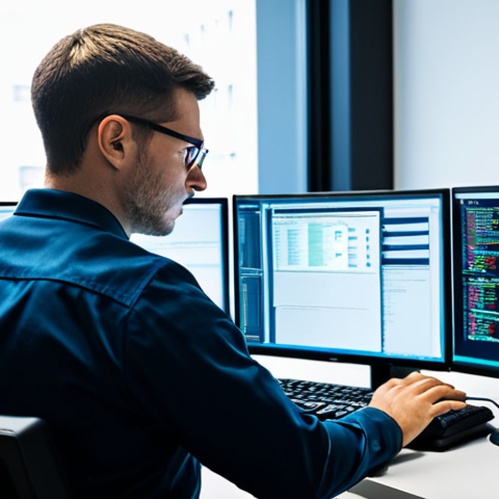 Vulnerability Analyst at Work**

"A cybersecurity professional, fully clothed in appropriate office attire, analyzing code on a large monitor in a brightly lit, modern security operations center. Several other analysts are working in the background. The scene is professional and focused. Perfect anatomy, natural proportions, well-formed hands, proper finger count. Safe for work, appropriate content, professional, modest."

**