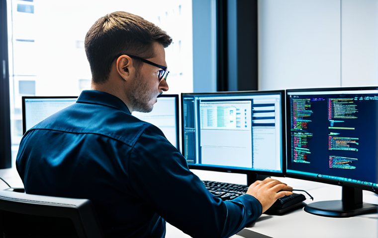 Vulnerability Analyst at Work**

"A cybersecurity professional, fully clothed in appropriate office attire, analyzing code on a large monitor in a brightly lit, modern security operations center. Several other analysts are working in the background. The scene is professional and focused. Perfect anatomy, natural proportions, well-formed hands, proper finger count. Safe for work, appropriate content, professional, modest."

**